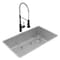 Elkay 18 Gauge SS 31-1/2" x 18-1/2" x 9" Single Bowl Undermount Sink and Faucet Kit with Bottom Grid and Drain ECTRU30179RTFBC - alternate 4